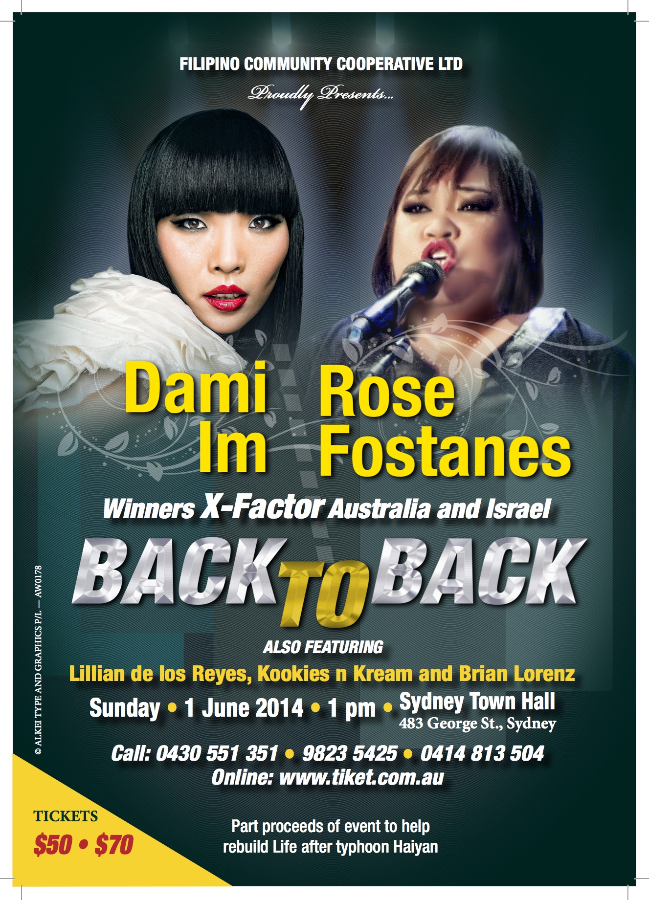 X-Factor stars Dami Im and Rose Fontanes to perform at Typhoon Haiyan concert